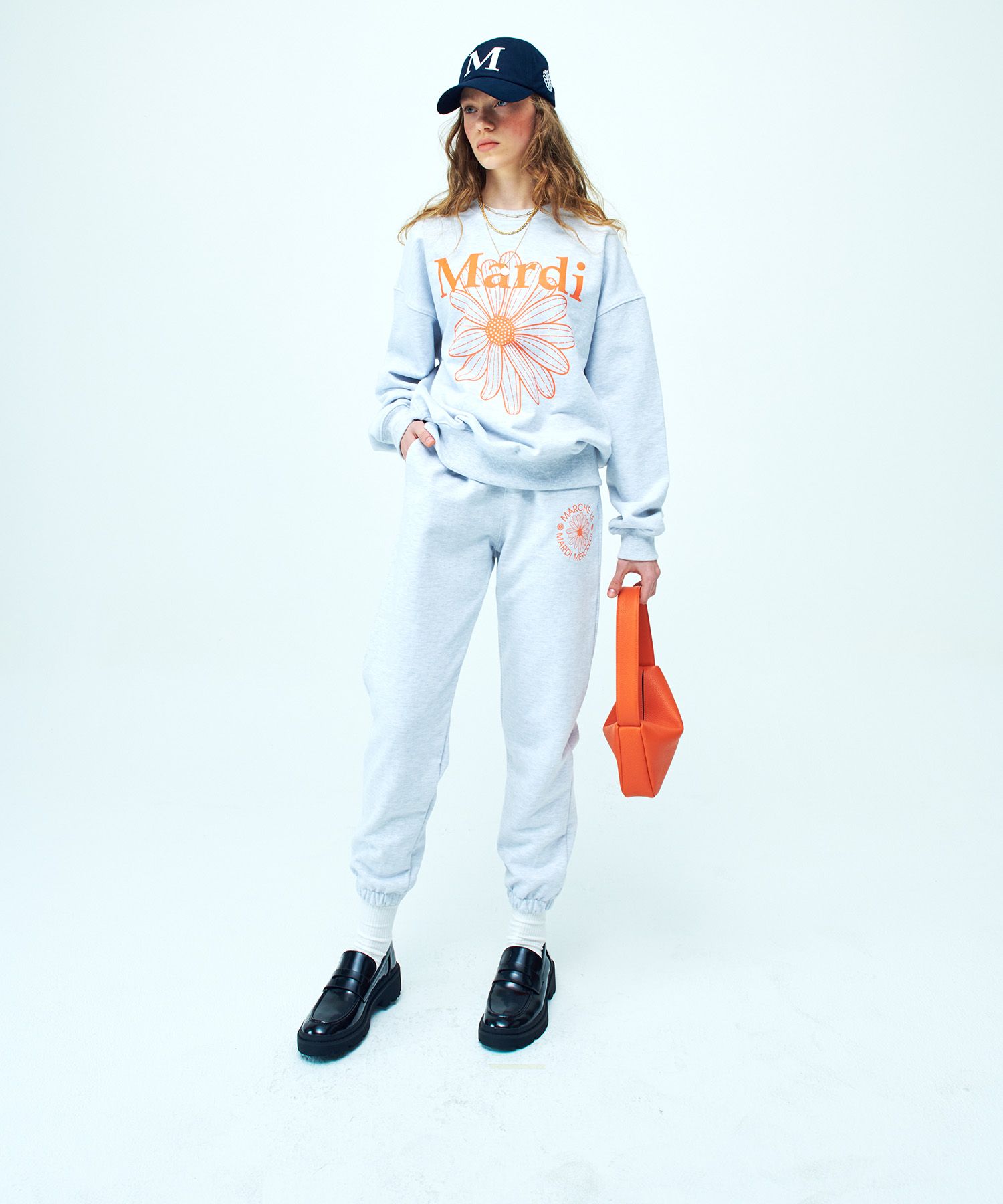 MUSINSA | MARDI MERCREDI SWEAT PANTS MARCHE EMBLEM_HEATHER