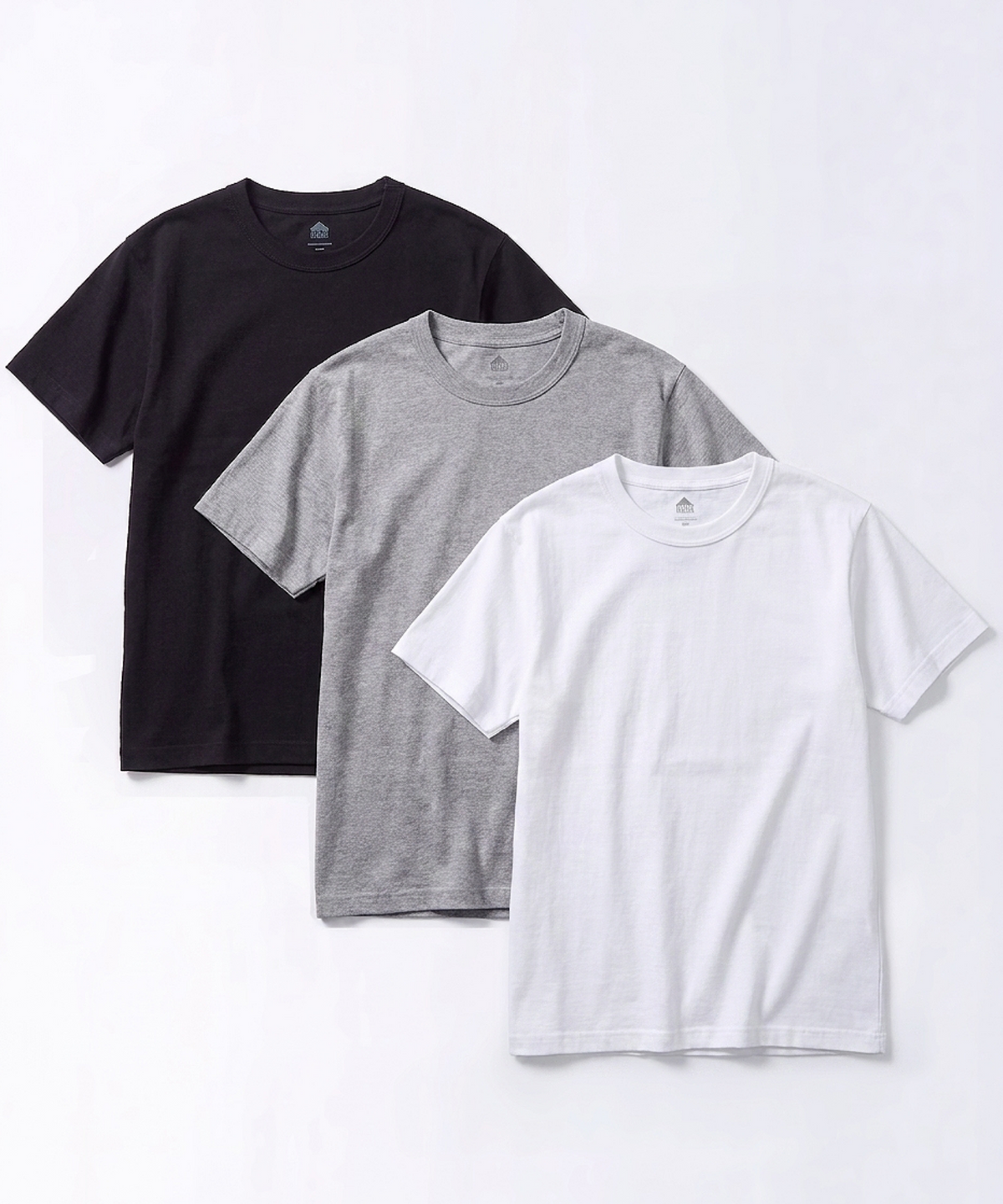 베이직하우스(BASIC HOUSE) [3PACK] 도톰한 순면 헤비웨이트 반팔티셔츠 3팩 (4color)