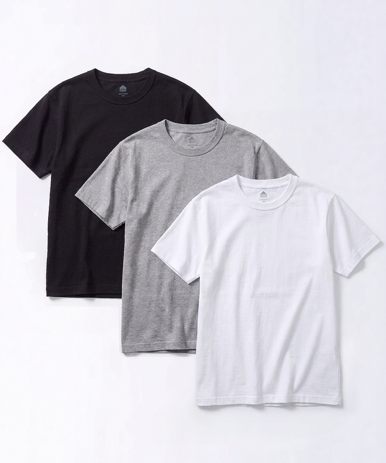 [3PACK] 도톰한 순면 헤비웨이트 반팔티셔츠 3팩 (4color)