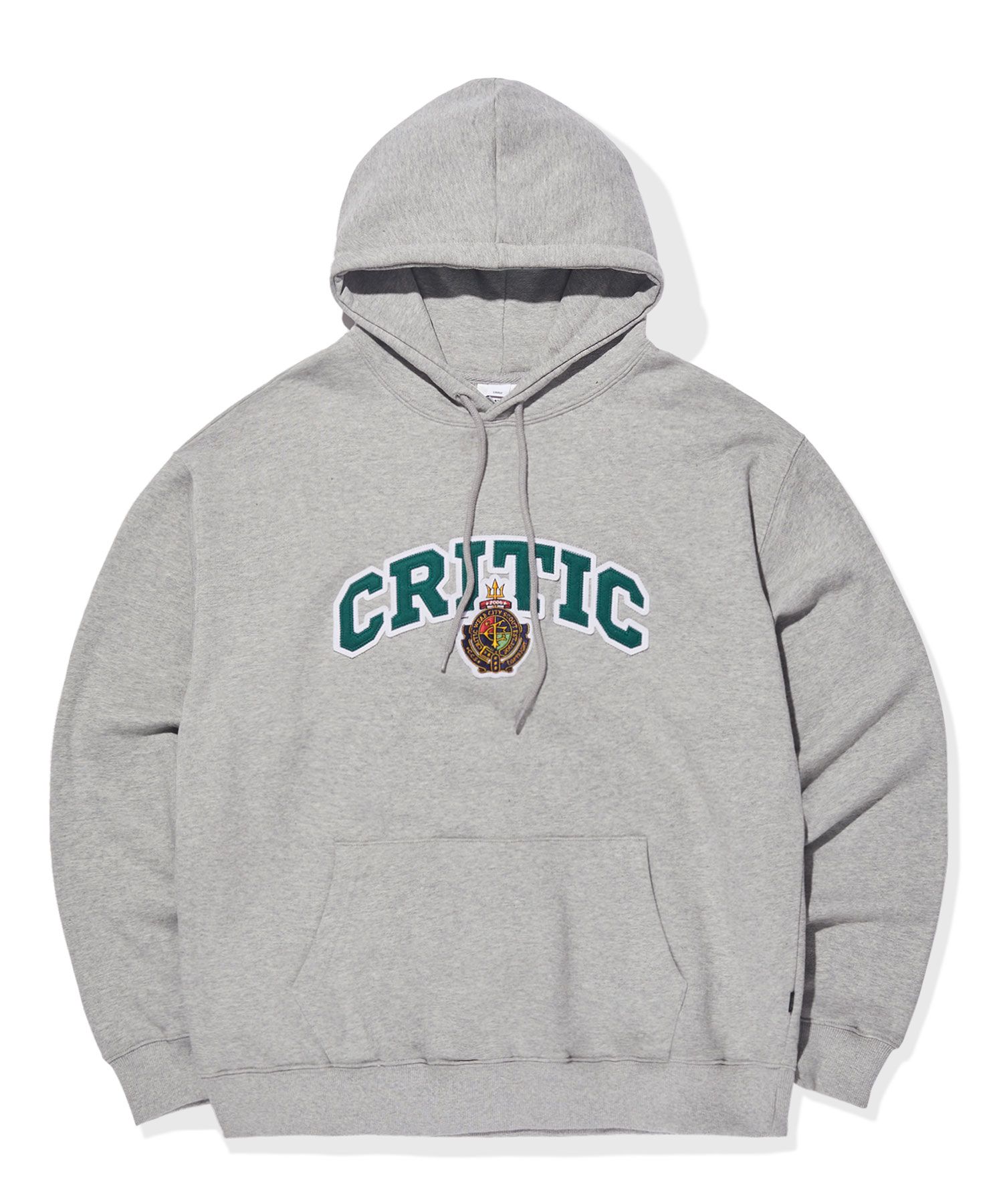 ★韓国の人気★【CRITIC】★PATCH LOGO HOODI.E★パーカー★ MUSINSA公式 | CRITIC PATCH LOGO HOODIE M/GRAY
