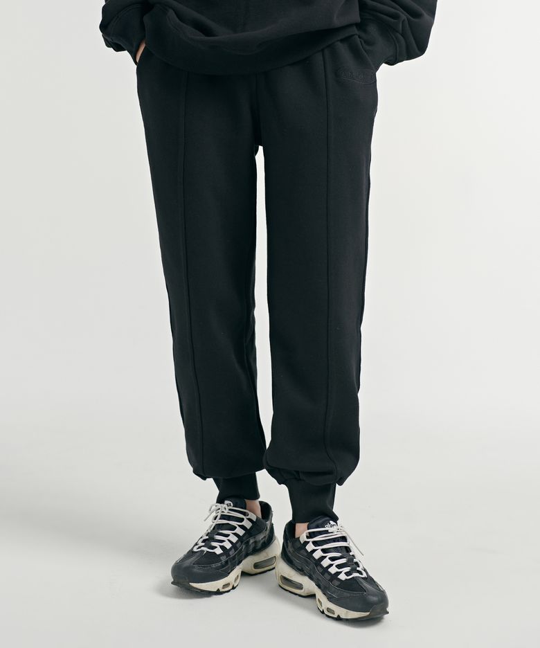 (UNISEX) G 로고 스웨트 팬츠(쭈리VER)_블랙