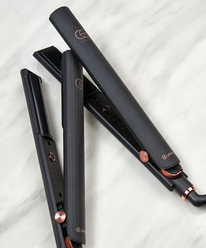 오브제 WS50 무빙쿠션 플랫/라운드 고데기 프리볼트 블랙