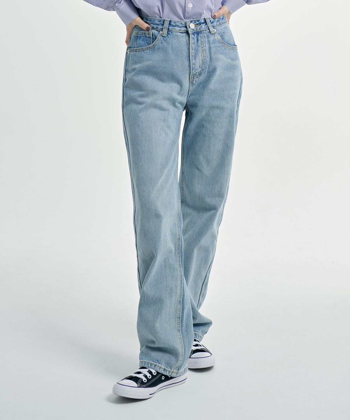 기프트오리지널(GIFTORIGINAL) (UNISEX) 와이드 데님팬츠_L/BLUE
