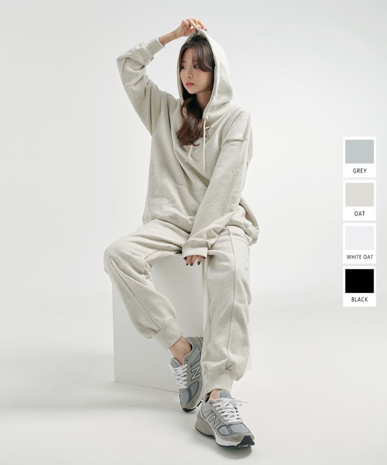[SET] (UNISEX) G 로고 스웨트 후디(쭈리VER) + (UNISEX) G 로고 스웨트 팬츠(쭈리VER)