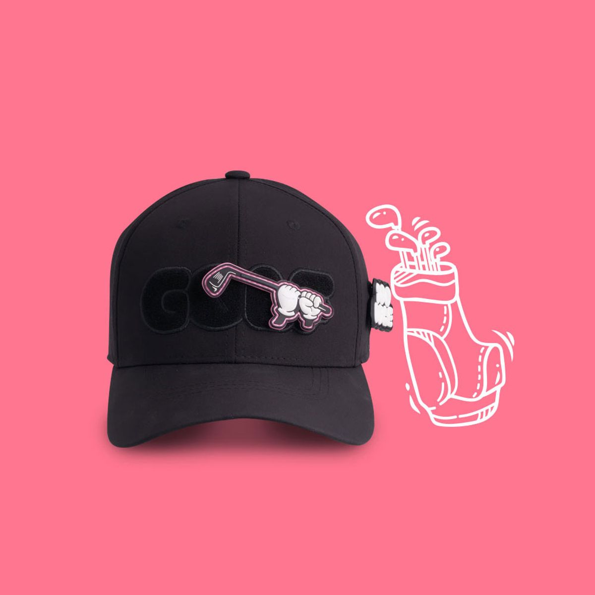 멀리건(MULLIGUN) 와펜 골프모자  CW001 BLACK CUTIE