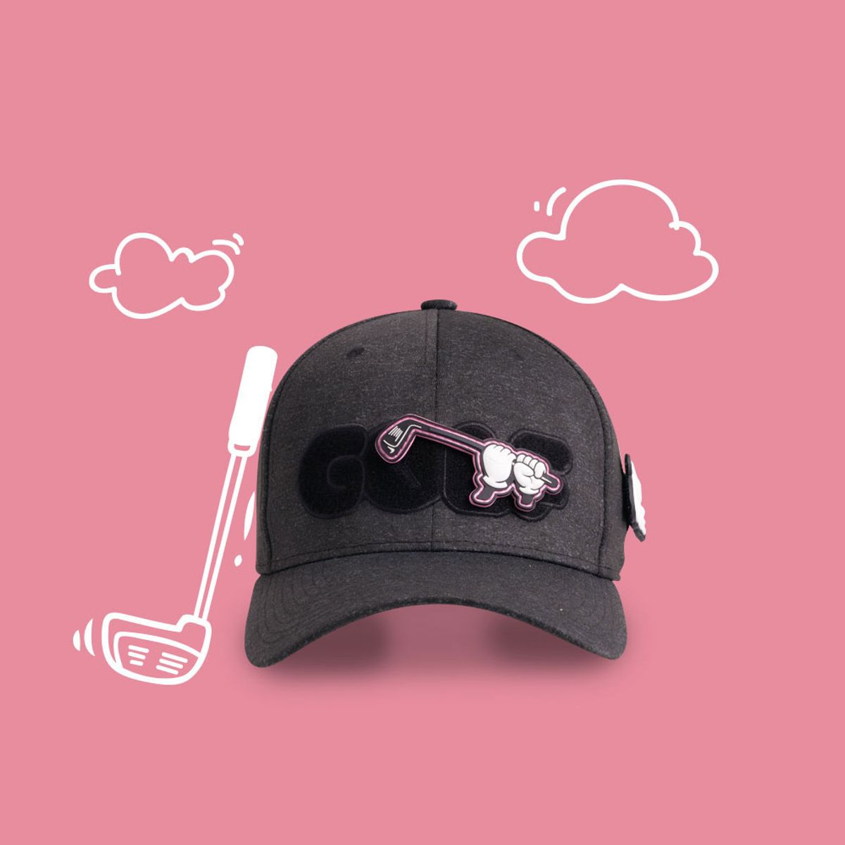 멀리건(MULLIGUN) 와펜 골프모자  CW002 GRAY CUTIE