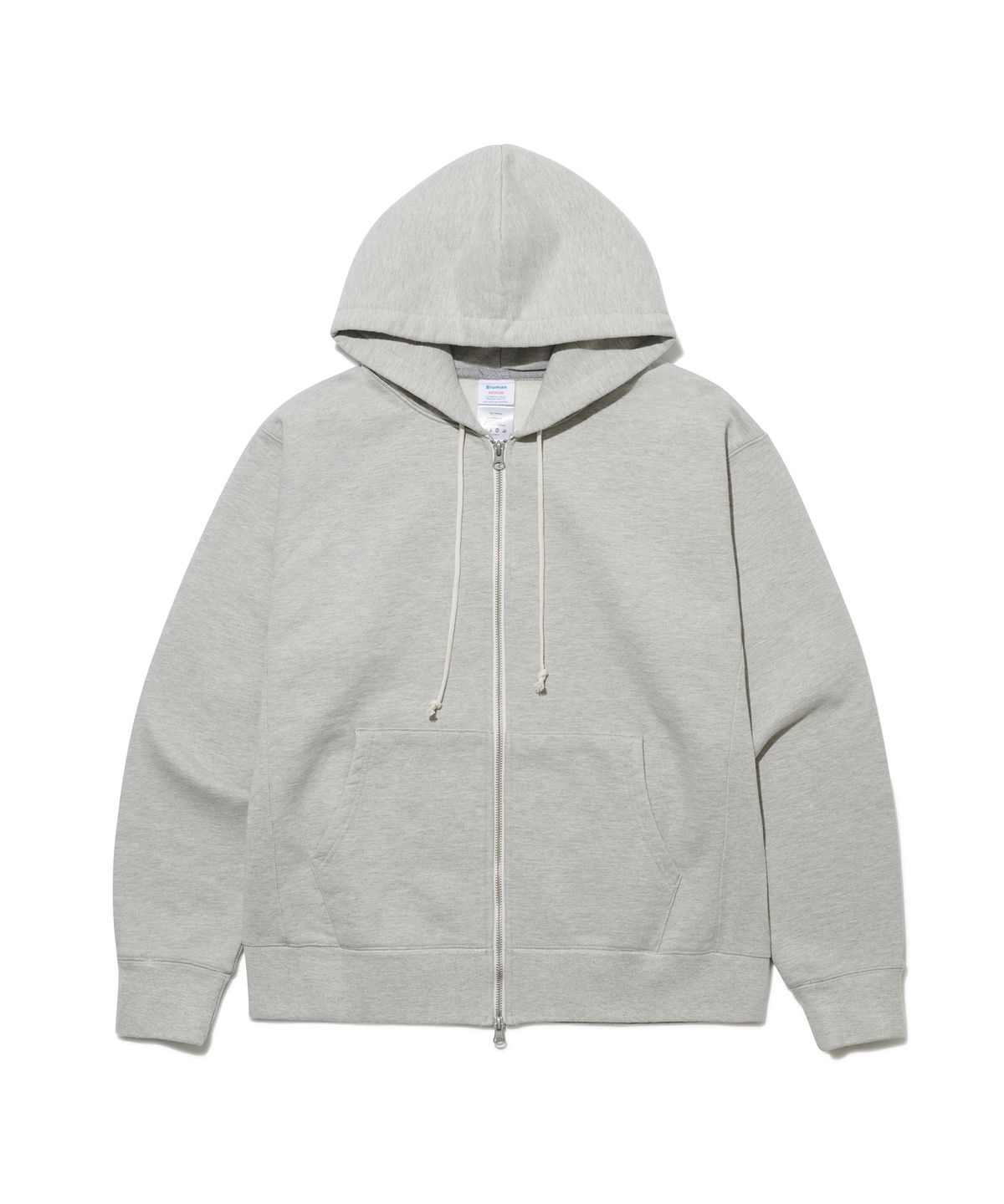 브루먼(BRUMAN) Cotton Zip-Up Hoodie (Light Grey 3%)