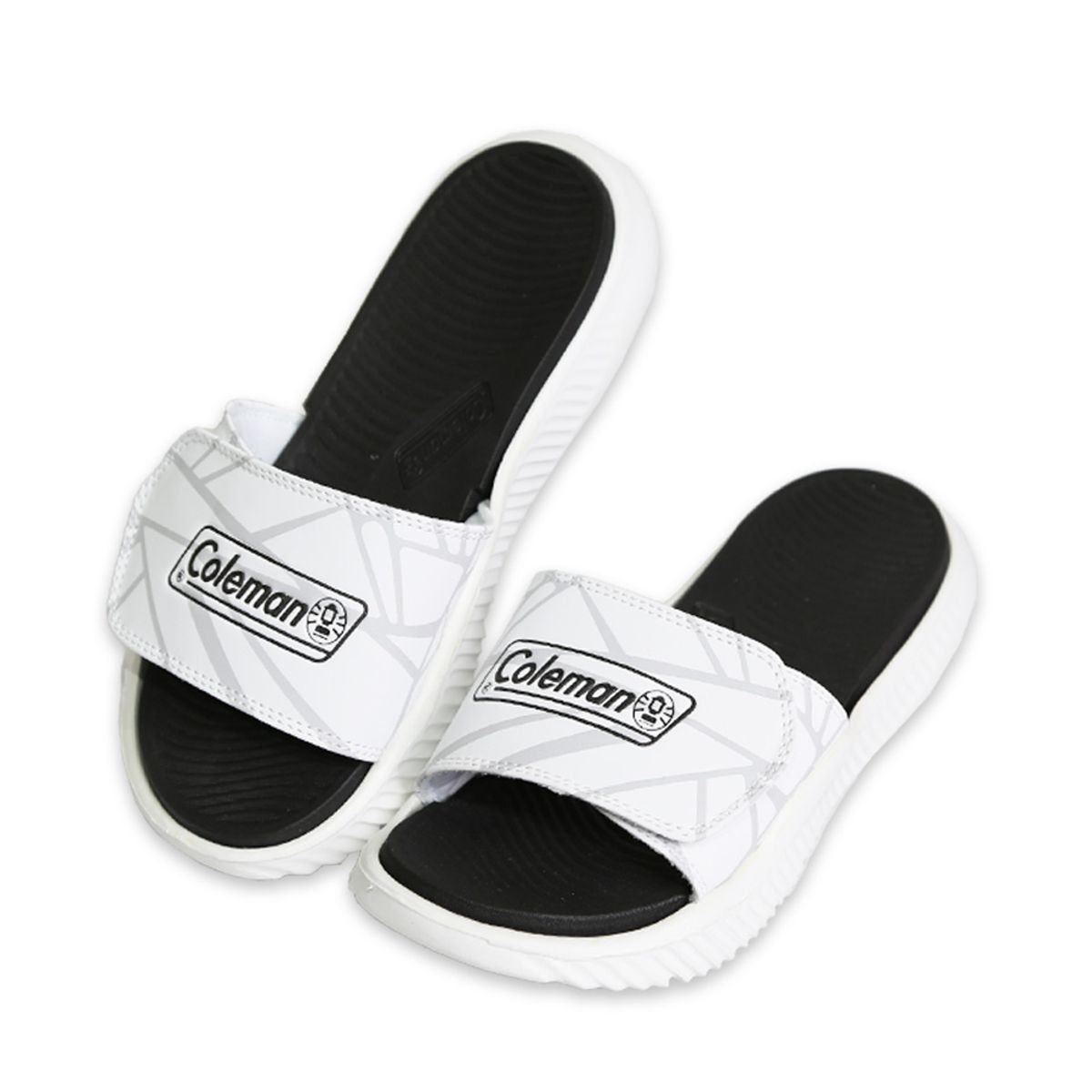 콜맨슈즈(COLEMAN SHOES) 러셀 남성 벨크로 이중창 슬리퍼 화이트