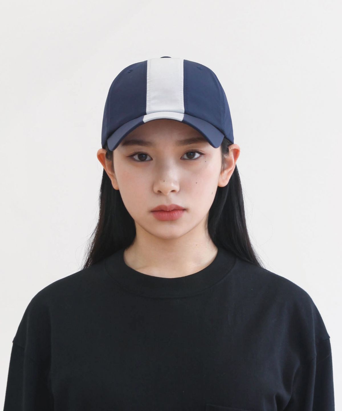 디포쉬(DEEPOCHE) 7패널 나일론 커브캡-네이비