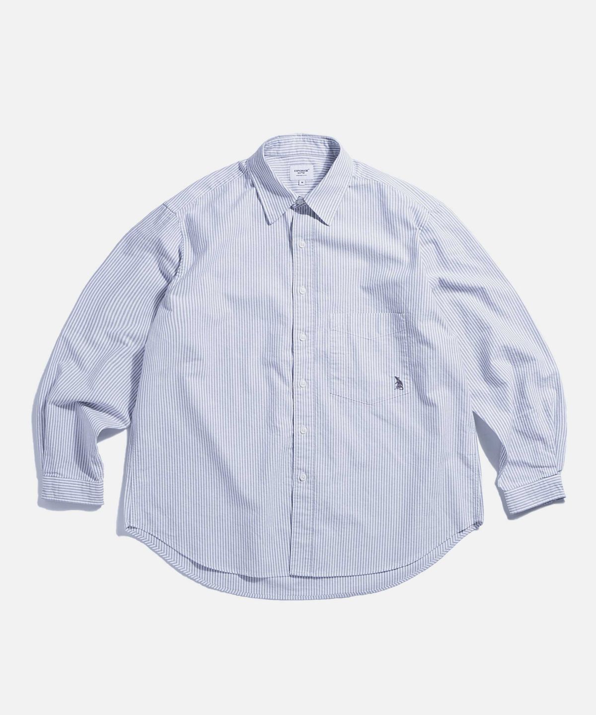 에스피오나지(ESPIONAGE) Oxford Over Shirt Grey Stripe