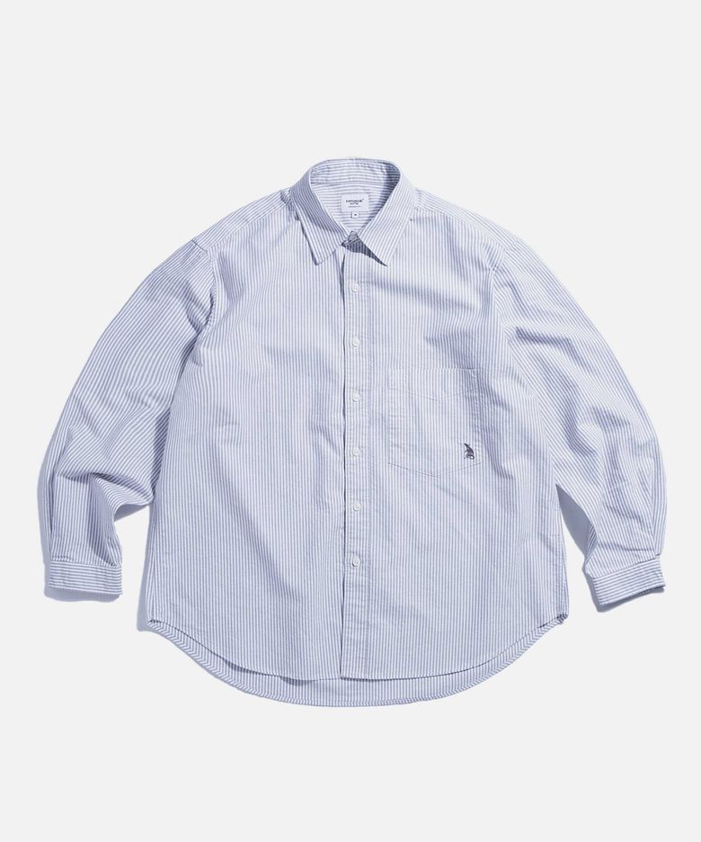 Oxford Over Shirt Grey Stripe