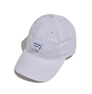 더블라인 포인트 라벨 볼캡 (화이트)