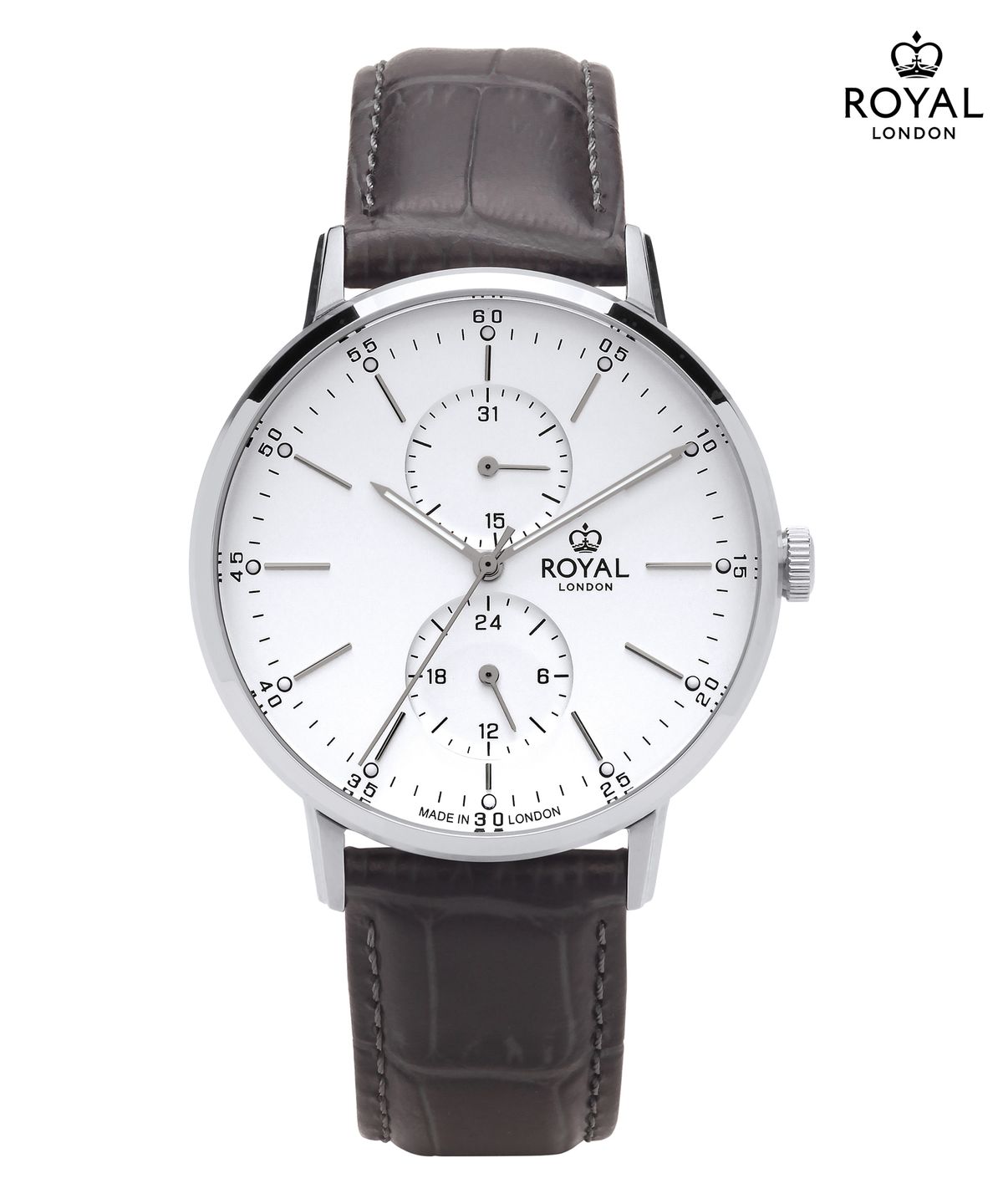 로얄런던시계(ROYAL LONDON WATCH) 41455-01 쿼츠 남성 가죽시계
