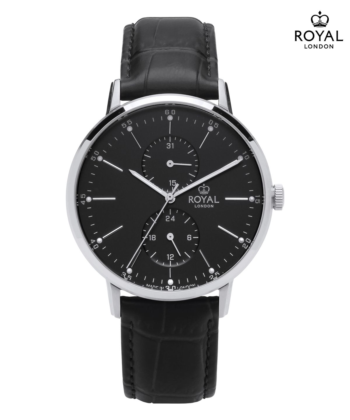 로얄런던시계(ROYAL LONDON WATCH) 41455-02 쿼츠 남성 가죽시계