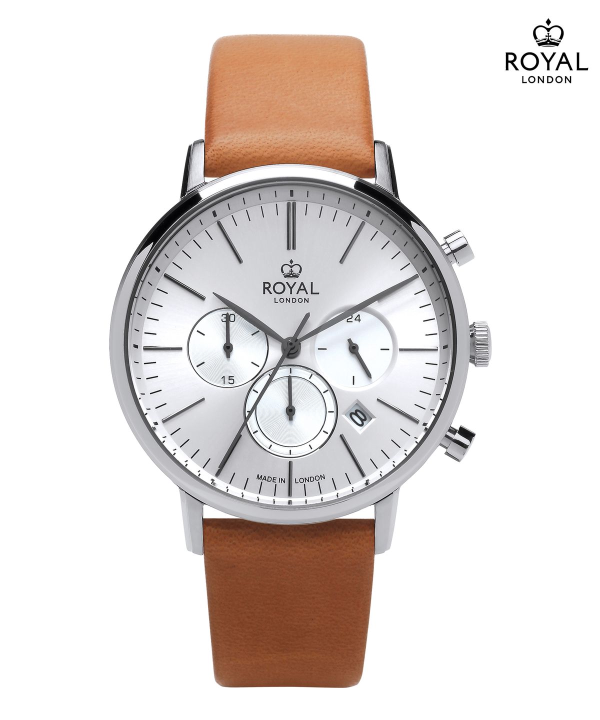로얄런던시계(ROYAL LONDON WATCH) 41456-01 크로노그래프 남성 가죽시계
