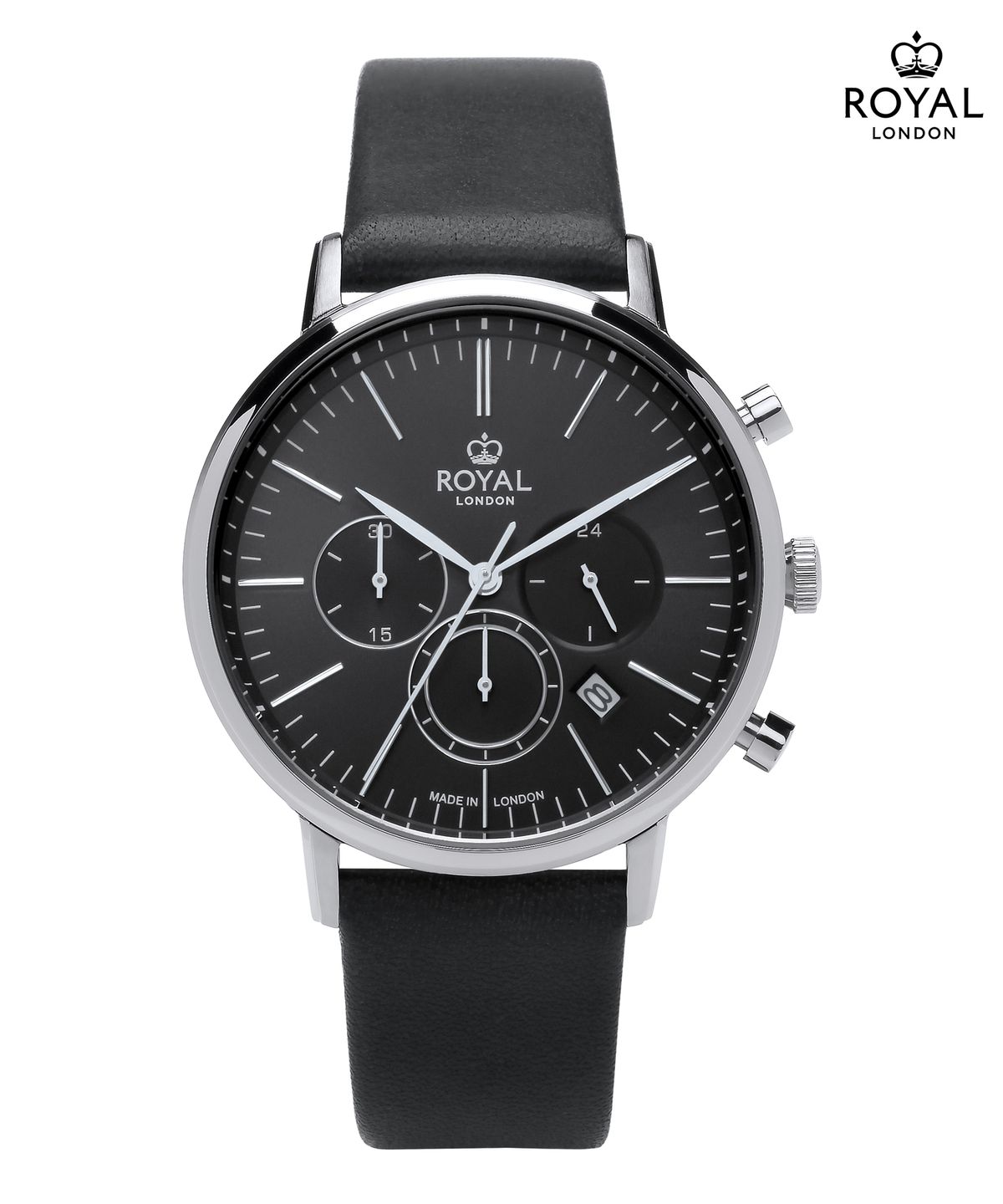 로얄런던시계(ROYAL LONDON WATCH) 41456-02 크로노그래프 남성 가죽시계