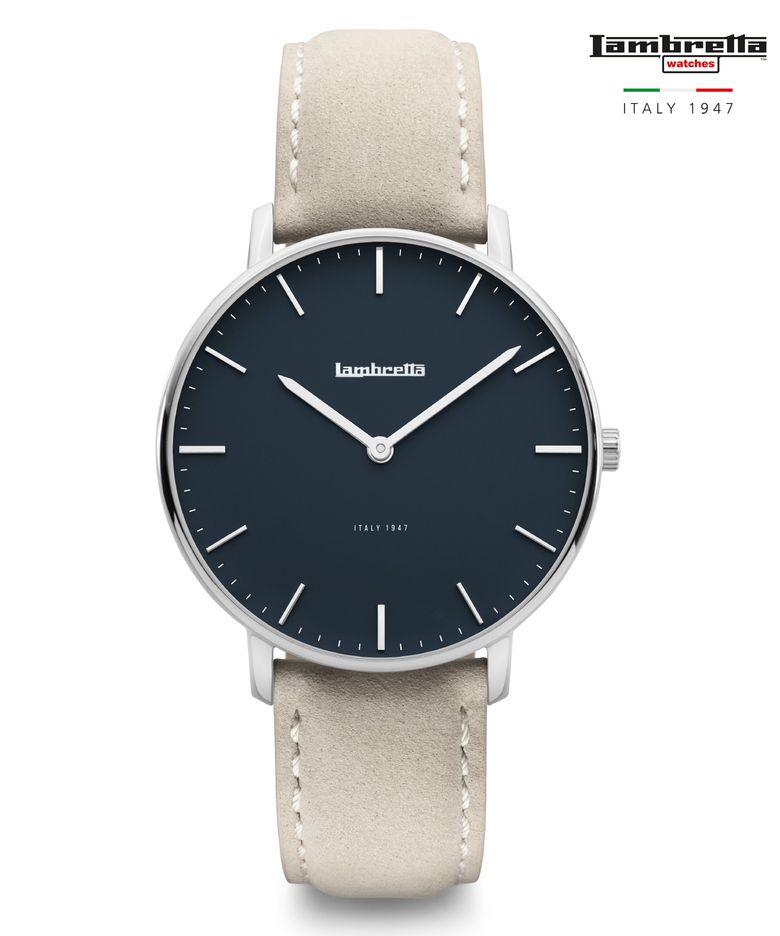 Classico 40 Silver Blue Suede Grey 남성 가죽시계