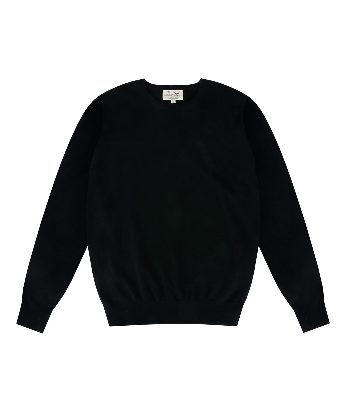벨리프(BELLIEF) Essential Crew neck Knit (Black)