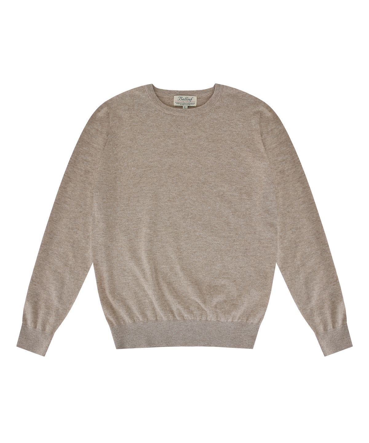 벨리프(BELLIEF) Essential Crew neck Knit (Oatmeal)