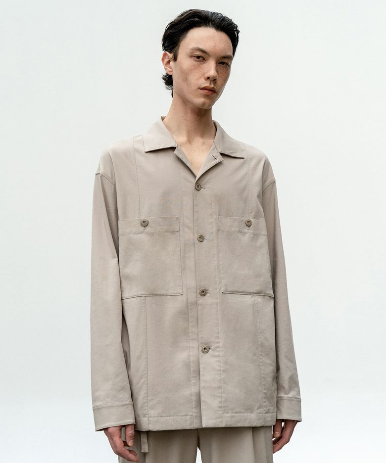 빅 포켓 린넨 자켓 BEIGE