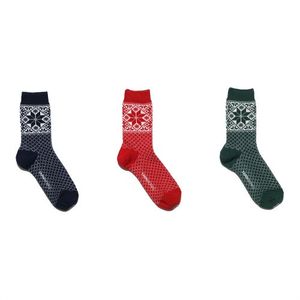 [3컬러 선택팩][5컬러]WORK15 눈꽃패턴 자카드양말