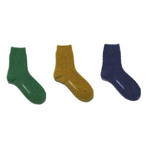 [3컬러 선택팩][6컬러]WORK8W 케이블 니트 울양말