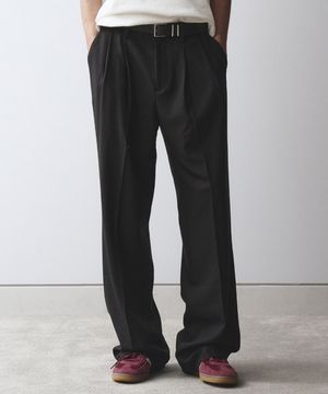 SAINT TWO TUCK WIDE PANTS BLACK