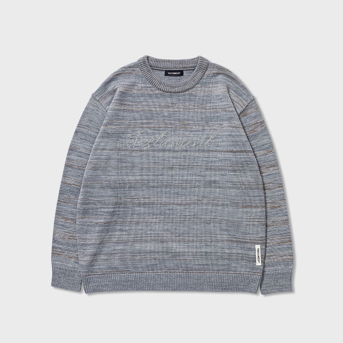 테스터먼트(TESTAMENT) 컬러믹스 니트 (GREY)