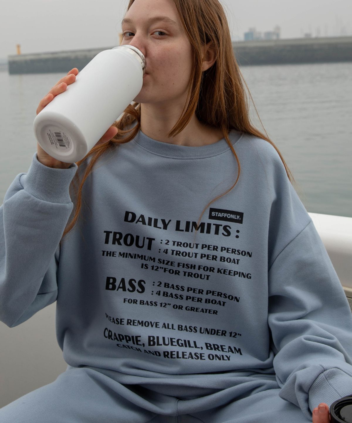 스텝온리(STAFFONLY) DAILY SWEATSHIRT (BABY BLUE)