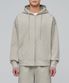 헤비웨이트 오버사이즈 후디드 스웨트 집업 [라이트 베이지]