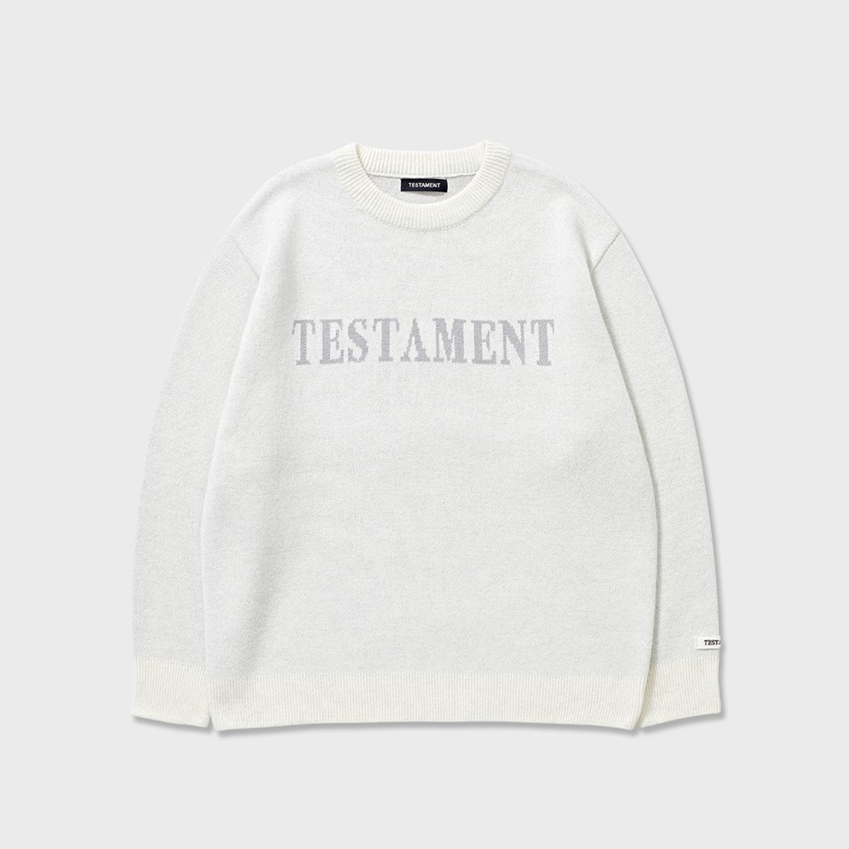 테스터먼트(TESTAMENT) 레터링 앙고라 니트 ( IVORY)
