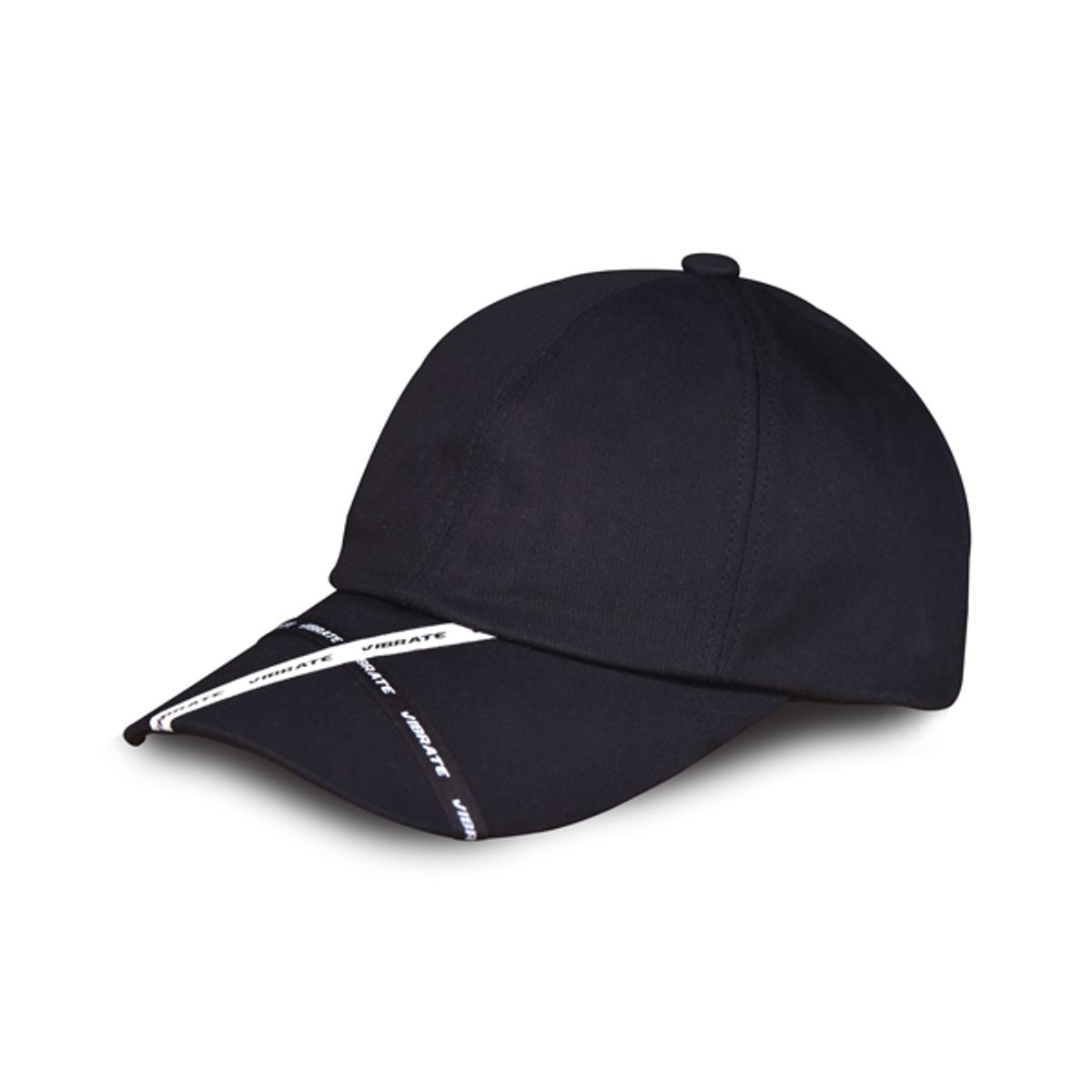 바이브레이트(VIBRATE) Double Strap Ball Cap (Black)