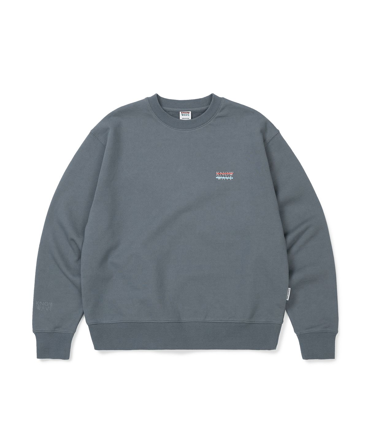 노우웨이브(KNOW WAVE) 크루넥 스웻셔츠 KNT013m(VINTAGE GREY)