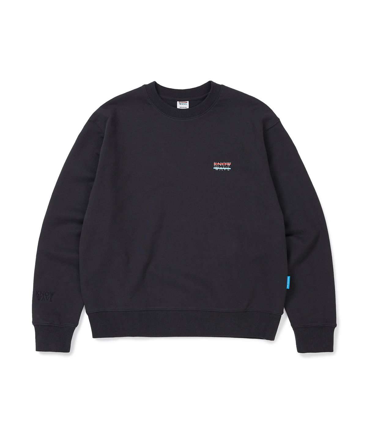노우웨이브(KNOW WAVE) 크루넥 스웻셔츠 KNT013m(DARK CHARCOAL)