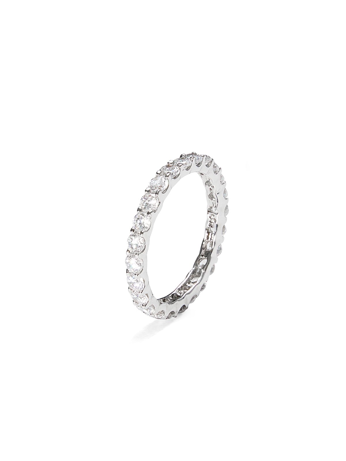 마씨에르(MACIER) 2.5MM 프롱세팅 테니스 반지 (실버)