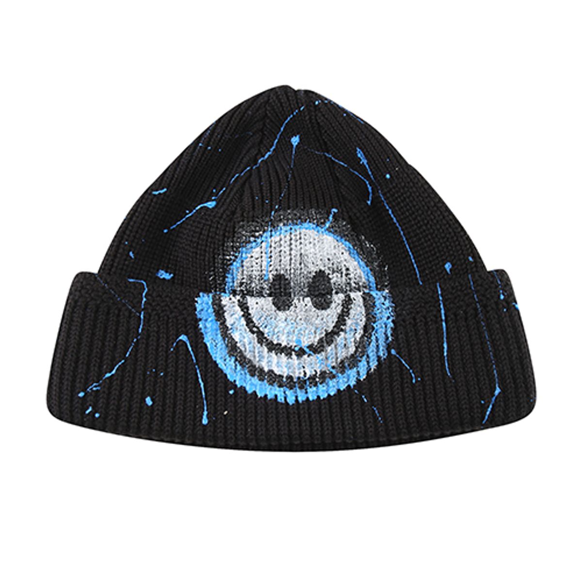 더 매드니스(THE MADNESS) HAND WORK FOUR SEASON SGN SMILE BEANIE_BK/BL