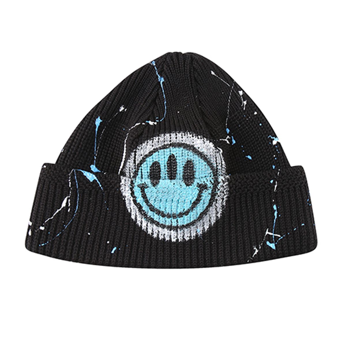 더 매드니스(THE MADNESS) HAND WORK FOUR SEASON LIGHT SMILE BEANIE_BK/BL