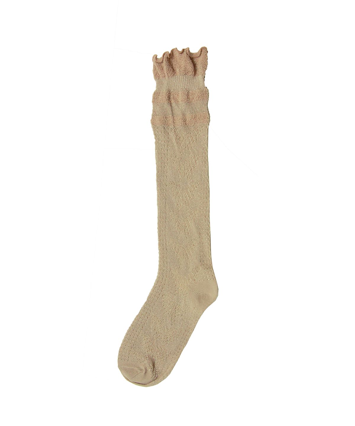 알엔오티(RNOT) TWINKLE LACE KNEE SOCKS_BEIGE
