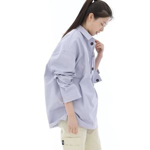 투레이어 바텍포켓 버튼 풀오버셔츠 2L-403PS 라이트퍼플