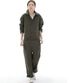 오버라운드 테이퍼드 카고 점프슈트 OT-502C 카키
