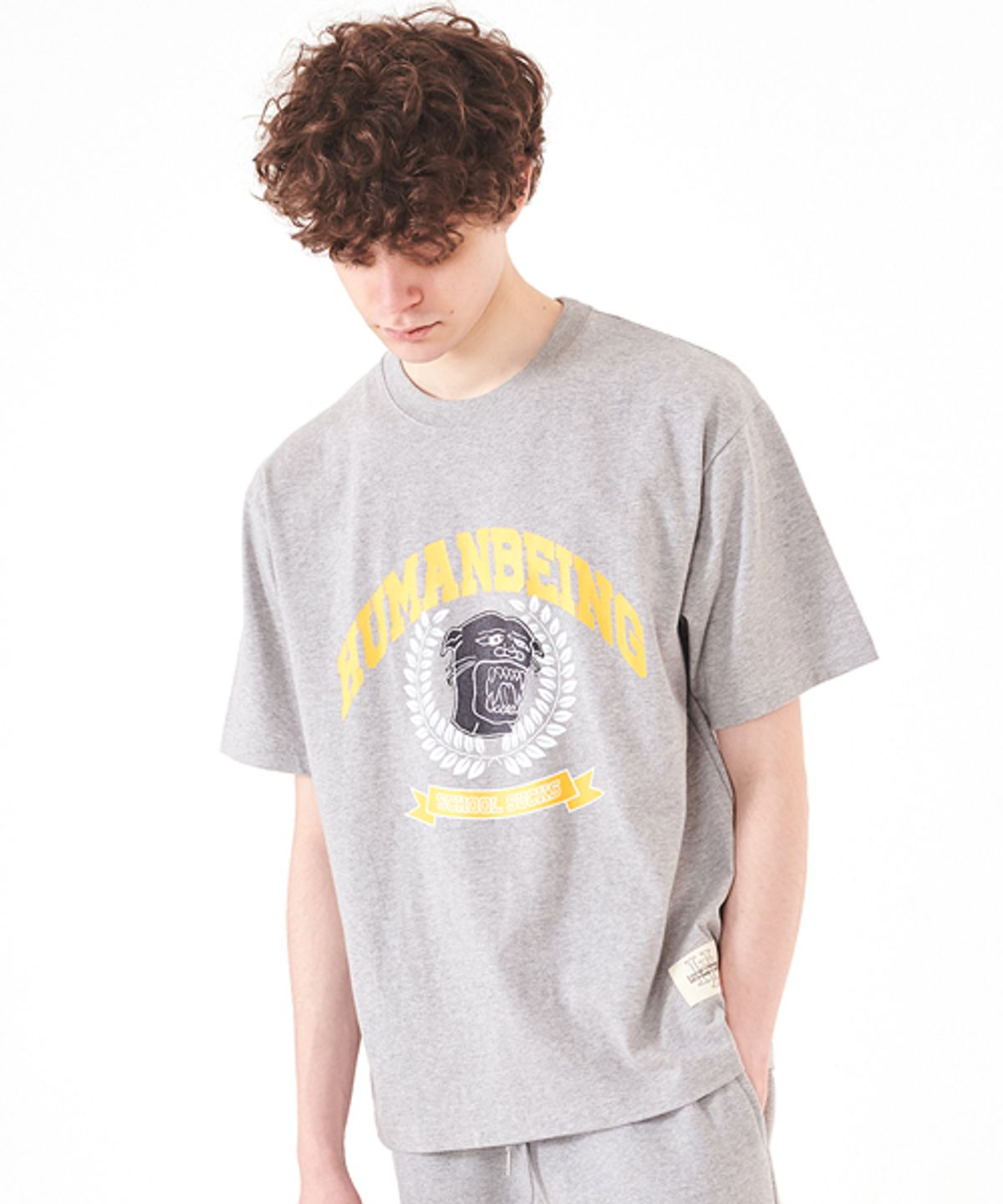 아임낫어휴먼비잉(I AM NOT A HUMAN BEING) VARSITY TEE - GREY