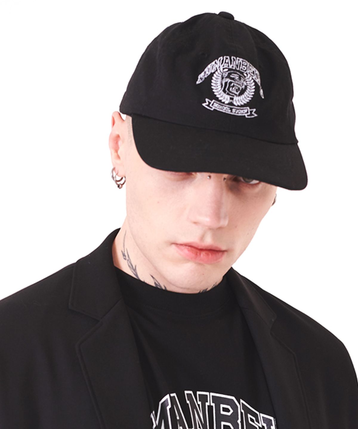 아임낫어휴먼비잉(I AM NOT A HUMAN BEING) VARSITY CAP - BLACK