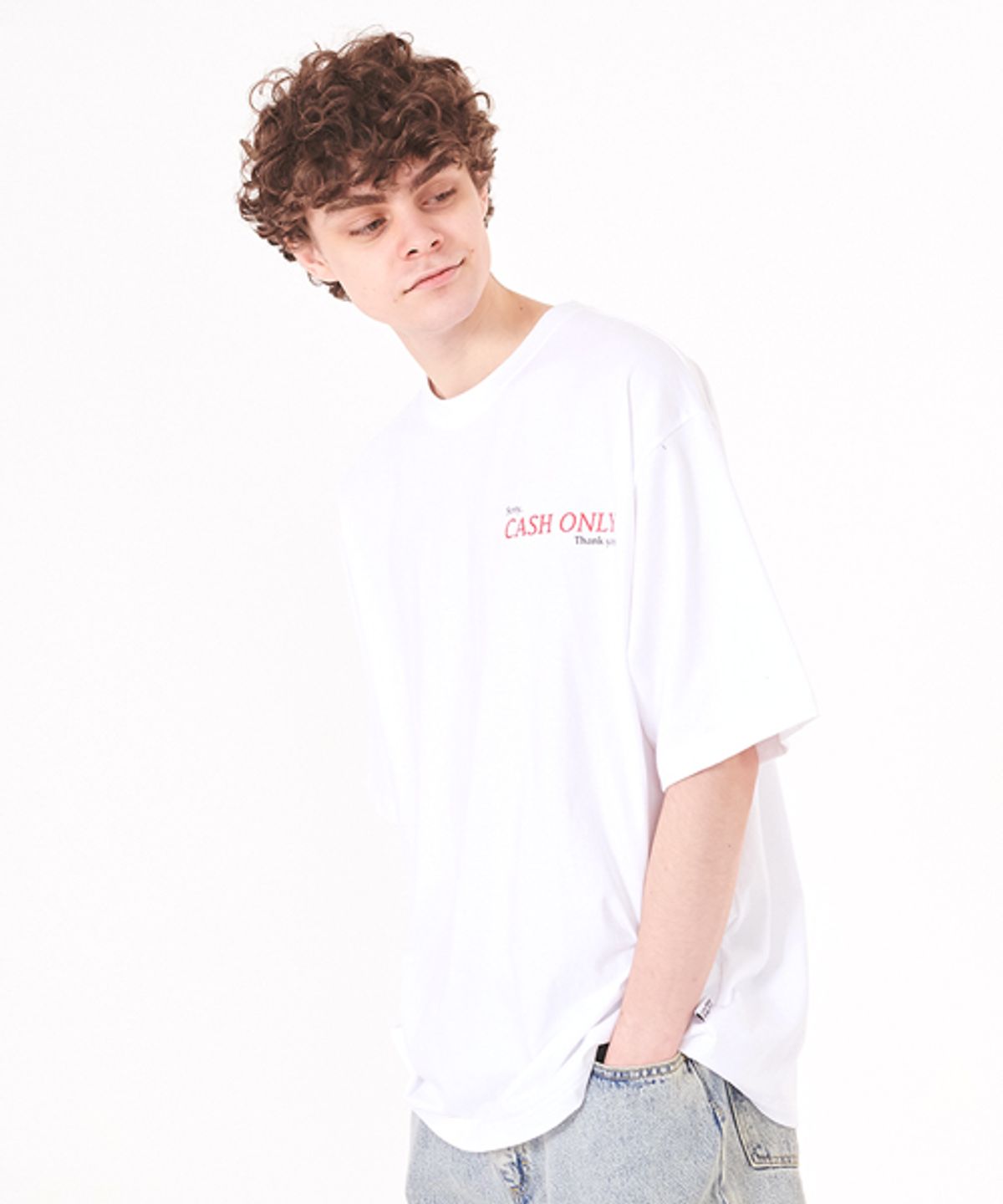 아임낫어휴먼비잉(I AM NOT A HUMAN BEING) CASH ONLY TEE - WHITE