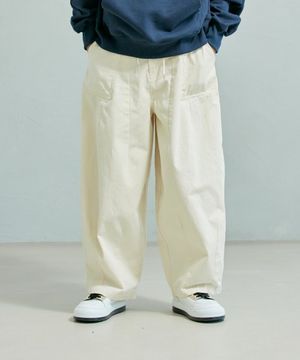 TWILL BALLOON PANTS _ IVORY