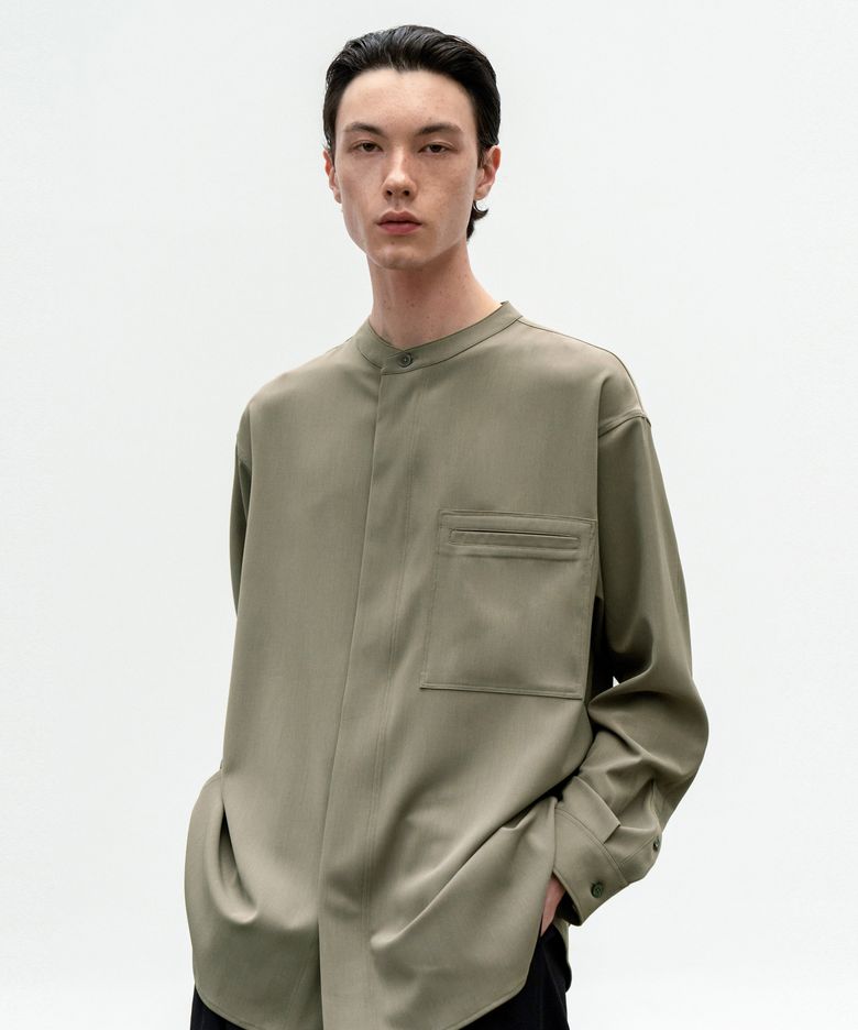 드레이프 그랜대드 셔츠 KHAKI BEIGE