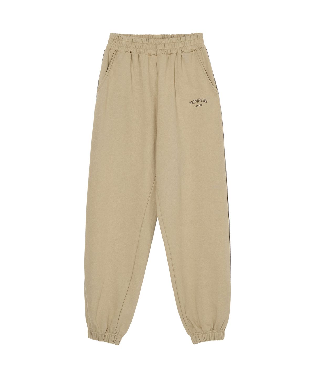 템푸스스튜디오(TEMPUS STUDIO) SIGNATURE LOGO JOGGER SWEATPANTS [BEIGE]