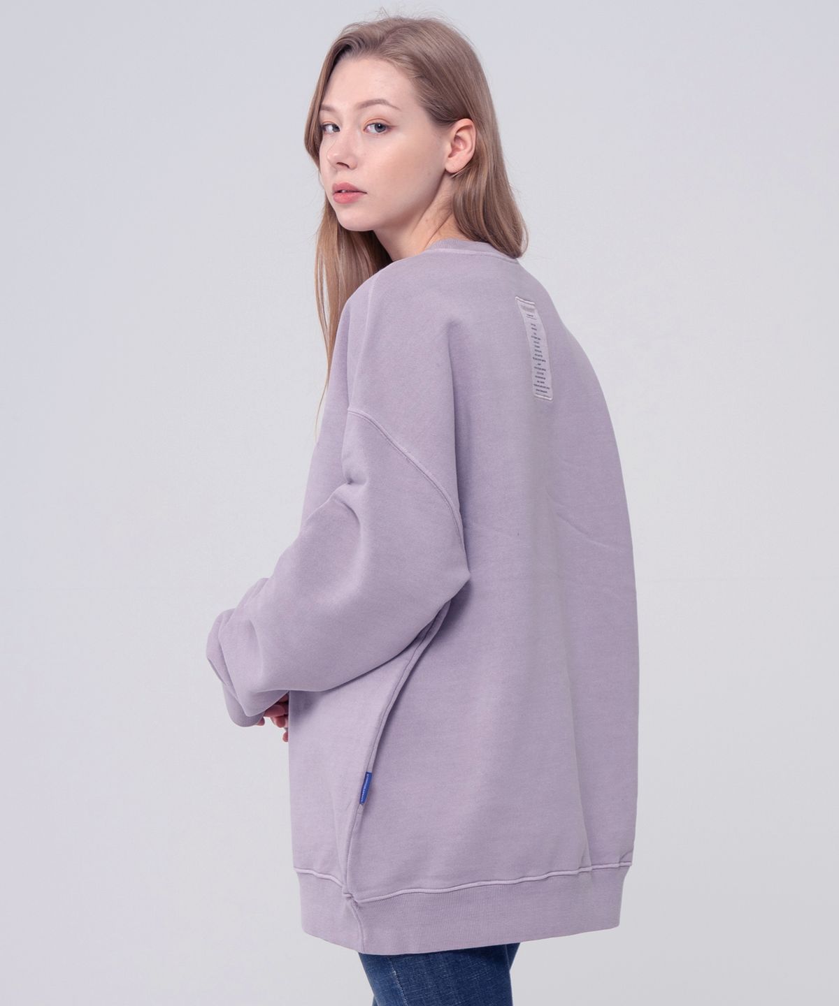 아이코노그라피(ICONOGRAPHY) PIGMENT HEAVY COTTON  LABEL ART LAVENDER