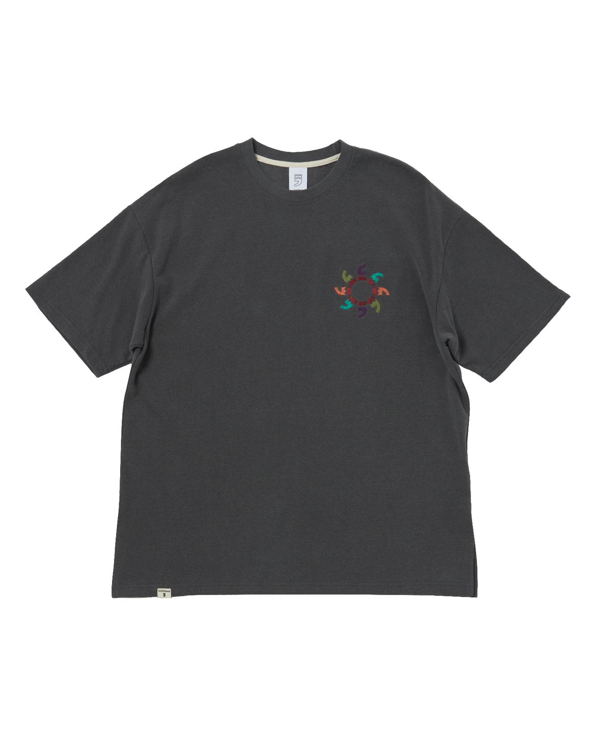 어낫띵(A NOTHING) SOLAR PIGMENT 1/2 TEE (Charcoal)