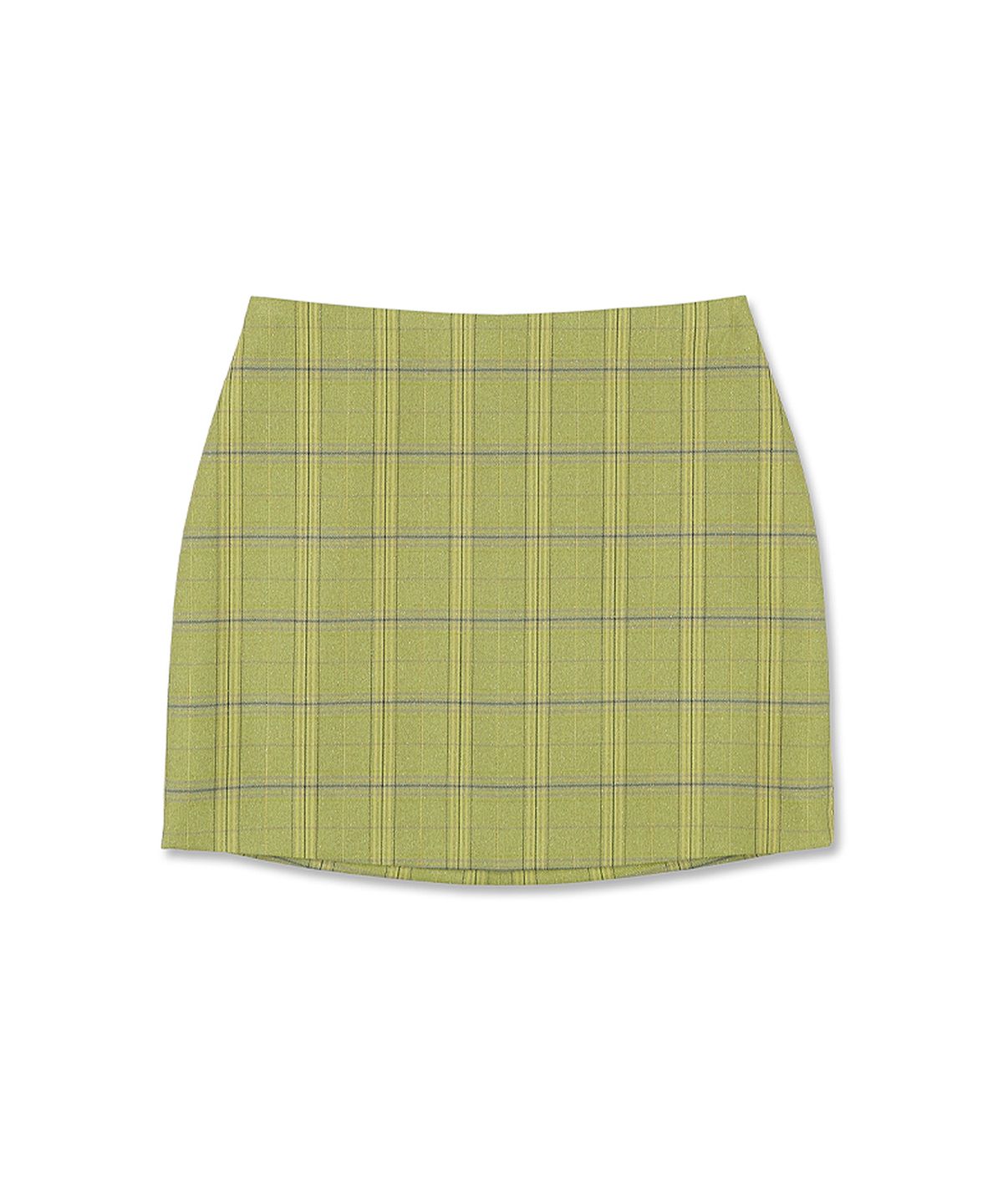 배디(BADEE) TWINKLED CHECK SKIRT [YELLOW]