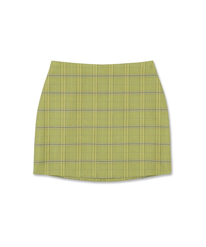 TWINKLED CHECK SKIRT [YELLOW]